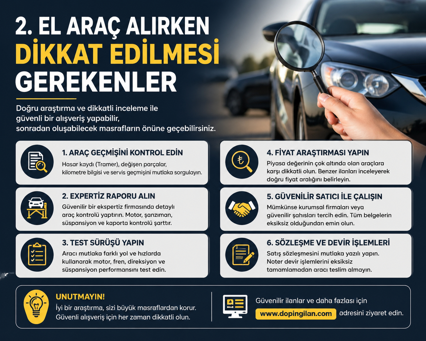 2. El Araba Alırken Dikkat Edilmesi Gerekenler